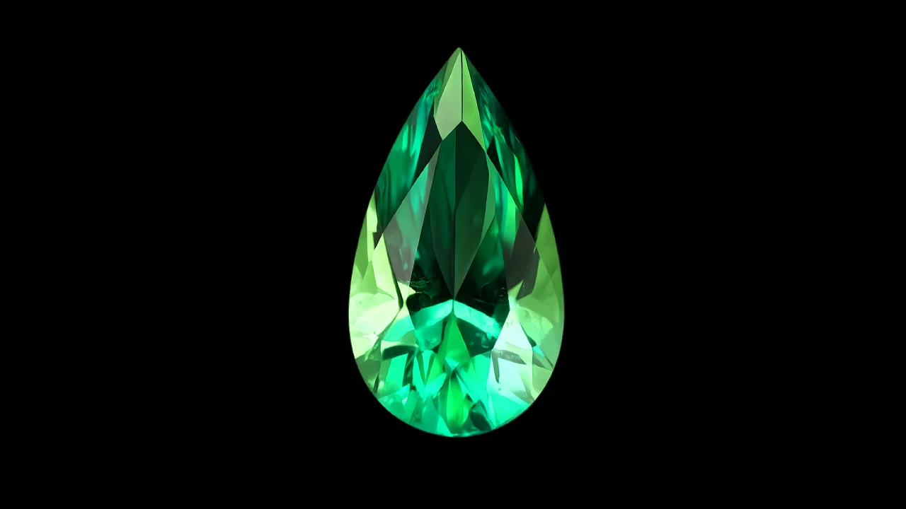 Pear-cut emerald